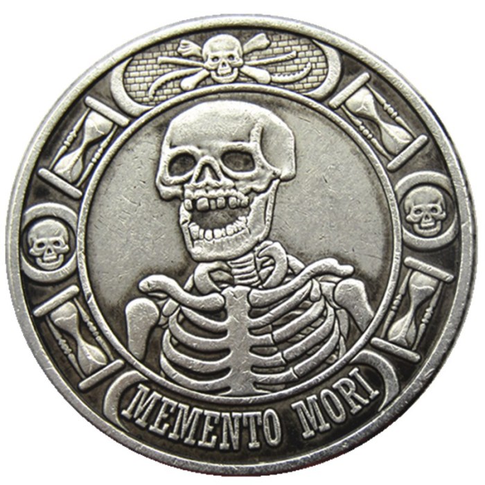 HOBO US Morgan Silver Plated Dollar skull zombie skeleton Copy Coin Type128