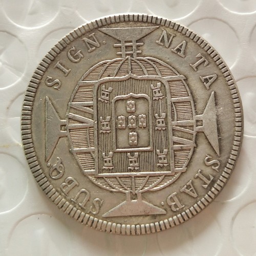 Brazil 1821 640 Réis Silver Plated Copy Coins