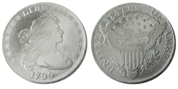 90% Silver US 1799 Draped Bust Dollar Copy Coin