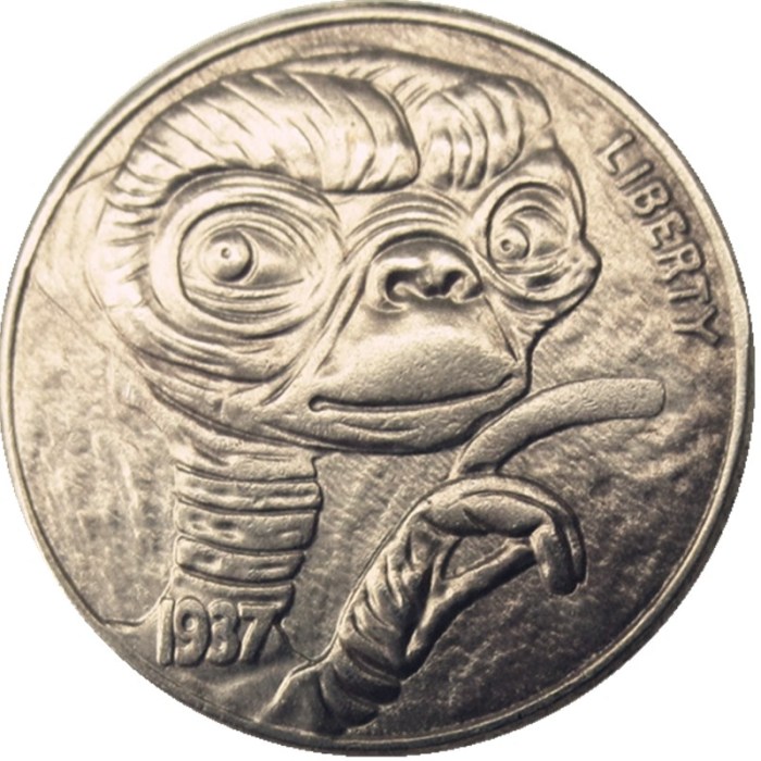Hobo Nickel US 1937-D 3-Legged Buffalo Cent Nickel Rare Creative Funny Copy Coin Type 04