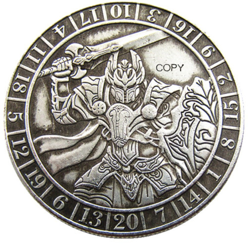 (166)HOBO US Morgan Silver Plated Dollar skull zombie skeleton Copy Coin