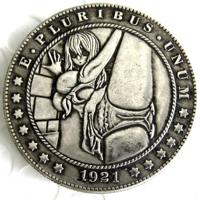 HOBO US Morgan Silver Plated Dollar skull zombie skeleton Copy Coin Type53