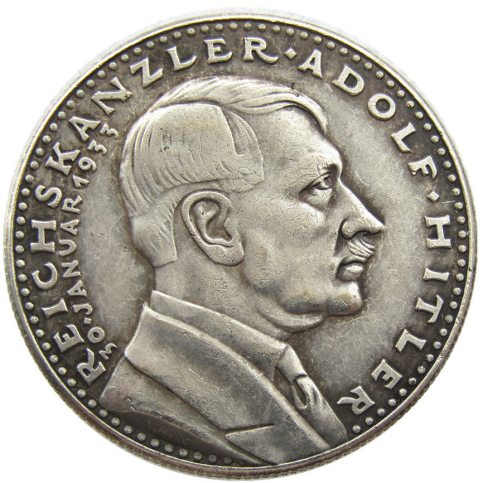 German WW2 5 Mark Commemorative Silver Plated/Gold Plated Coin Copy Type20