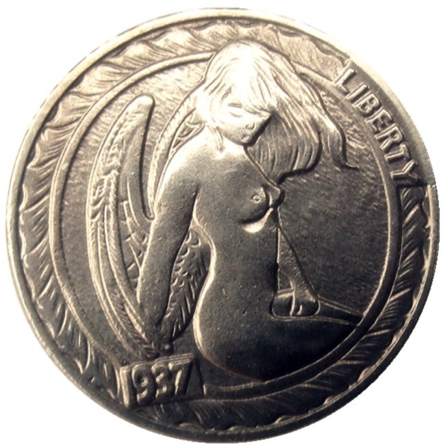 Hobo Nickel US 1937-D 3-Legged Buffalo Cent Nickel Rare Creative Funny Copy Coin Type 02