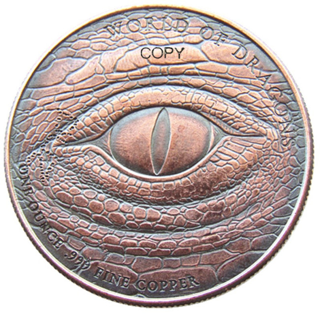 HB(190)HOBO US Morgan100% Copper Dollar skull zombie skeleton Copy Coin