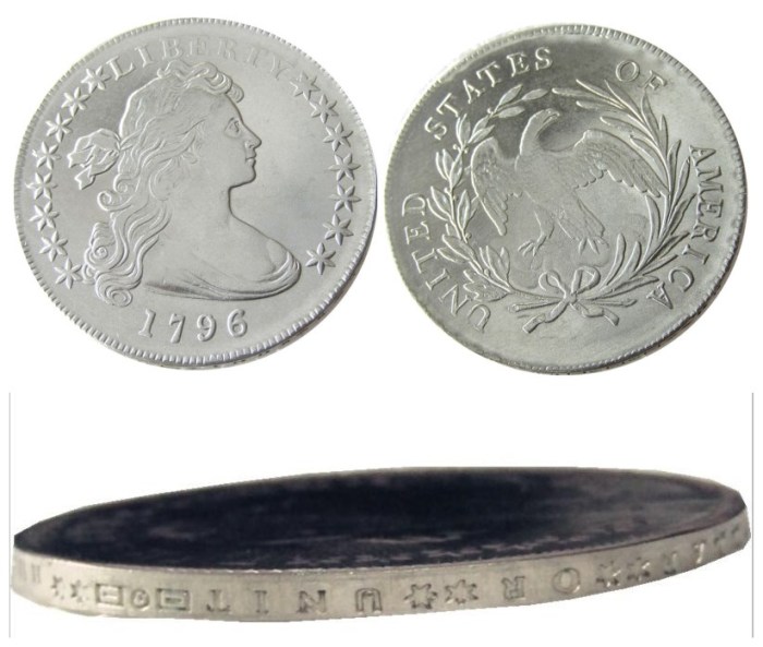 90% Silver US 1796 Liberty Dollar Silver Plated Copy Coin