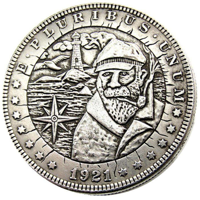 HOBO US Morgan Silver Plated Dollar skull zombie skeleton Copy Coin Type29