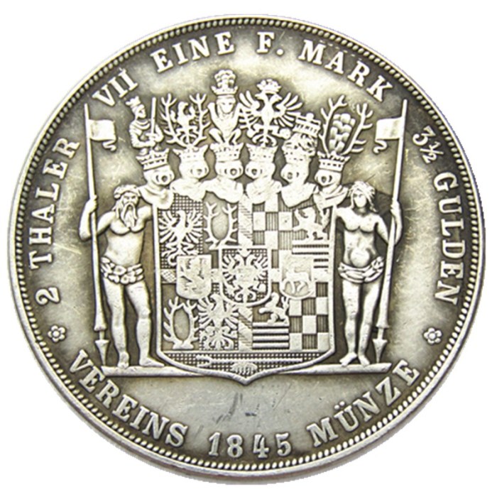 DE(22/24/25)Germany 1841/1845/1854 2 Thaler 3½ Gulden - Günther Friedrich Karl II Silver Plated Copy Coin