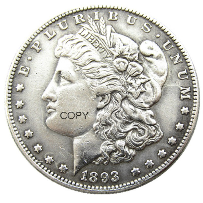 HB(164)HOBO US Morgan Silver Plated Dollar skull zombie skeleton Copy Coin