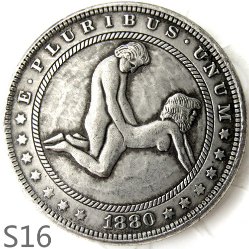 HOBO Sex Morgan Silver Plated Dollar Copy Coin TypeS16