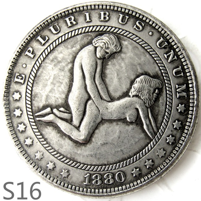 HOBO Sex Morgan Silver Plated Dollar Copy Coin TypeS16