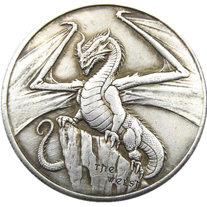#155 HOBO US Morgan Silver Plated Dollar skull zombie skeleton Copy Coin