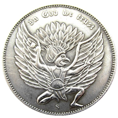 #153 HOBO US Morgan Silver Plated Dollar skull zombie skeleton Copy Coin