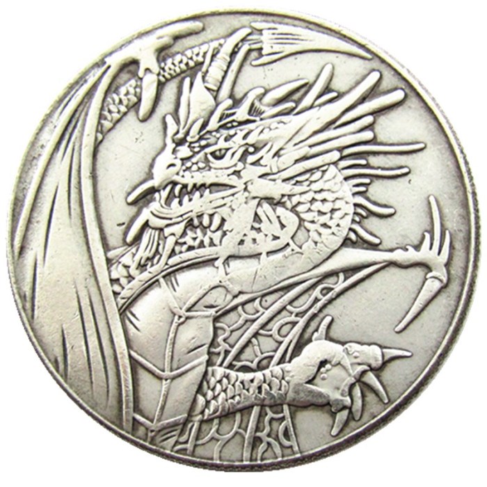HB(180)HOBO US Morgan Silver Plated Dollar skull zombie skeleton Copy Coin