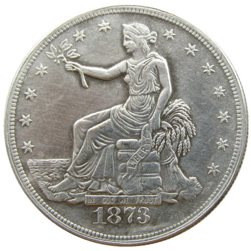 90% Silver US 1873CC Trade Dollar Silver Copy Coin