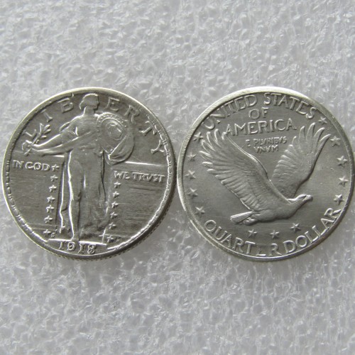 90% Silver US 1918S Standing Liberty Quarter Dollar Copy Coin