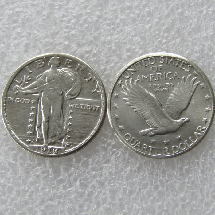 90% Silver US 1918S Standing Liberty Quarter Dollar Copy Coin