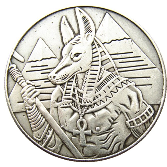 HB(181)HOBO US Morgan Silver Plated Dollar skull zombie skeleton Copy Coin