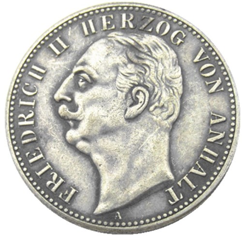 Germany 1901 2 Mark Silver Plated Copy Coin