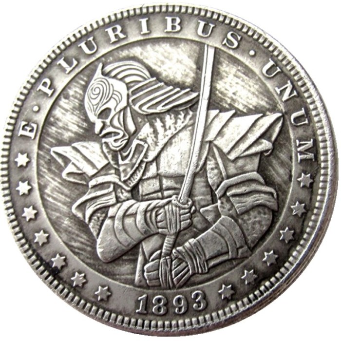 HOBO US Morgan Silver Plated Dollar skull zombie skeleton Copy Coin Type57