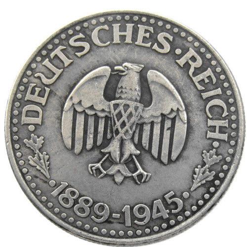 German WW2 5 Mark Commemorative Silver Plated/Gold Plated Coin Copy Type37
