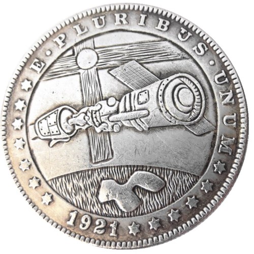 HOBO US Morgan Silver Plated Dollar skull zombie skeleton Copy Coin Type20