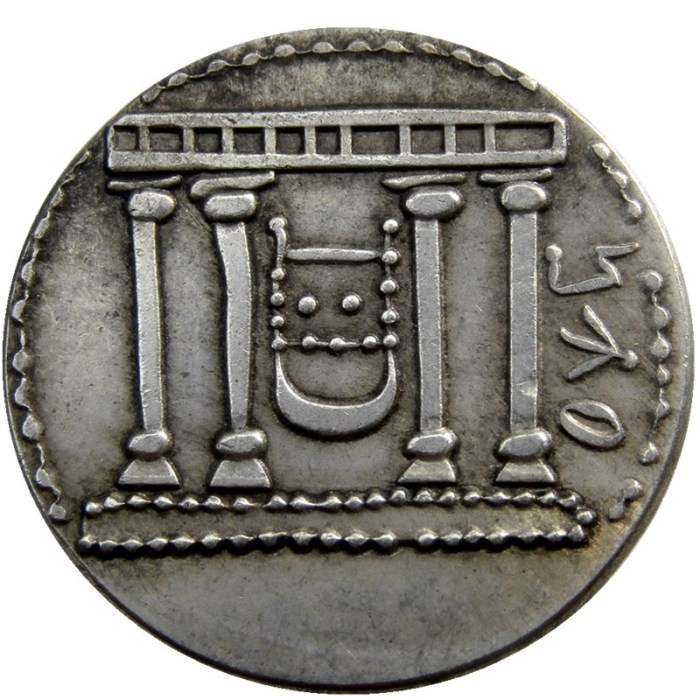G(20)JEWISH BAR KOCHBA Kokhba REVOLT Silver Shekel of Jerusalem Ancient Coin Silver Plated copy coins