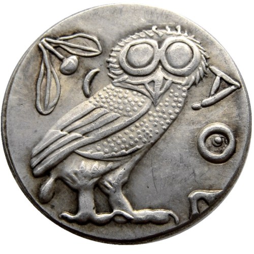 G(04)Ancient Athens Greek Silver Drachm - Atena Greece Silver Plated copy coin