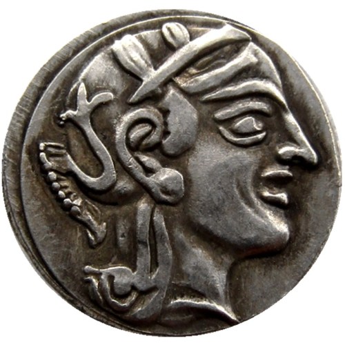 G(02)rare ancient coin Ancient Athens Greek Silver Drachm - Atena Greece Owl Drachma Silver Plated copy coins
