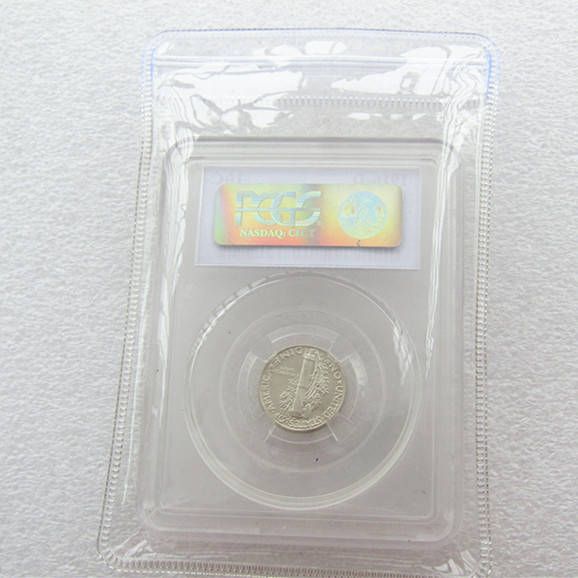 US Coin PCGS 1916D AU50 10C Mercury Dime Cent Currency Senior Transparent Box
