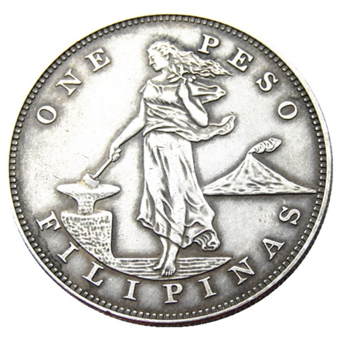 PHILIPPINES 1 Peso 1906S Crown Silver Plated copy coins