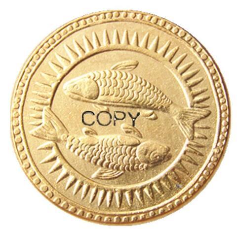 IN(25)1619-1624 India-British 1 Mohur Gold Plated Copy Coin