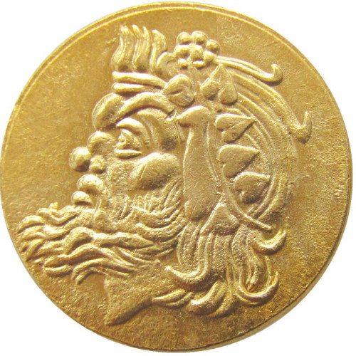 G(07)PANTIKAPAION in BOSPORUS 340BC Certified AU Ancient Greek Coin Gold Plated Gold RARE copy coin