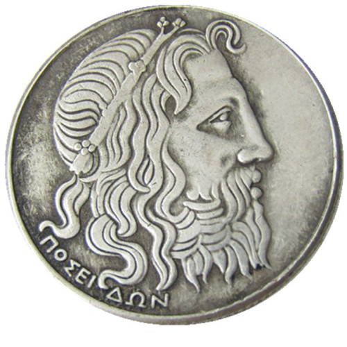 G(48) Greece 1930 - 20 Drachmas Poseidon Silver Plated copy coins