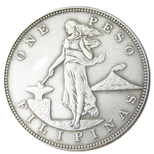 PHILIPPINES 1 Peso 1903 Crown Silver Plated copy coins