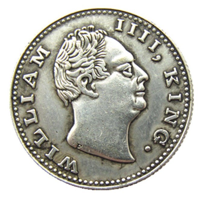 IN(32) Indian Ancient 1/4 RUPEE 1835 Silver Plated Copy Coins