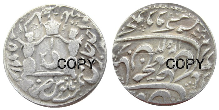 IN(02) Indian Ancient Silver Plated Copy Coins