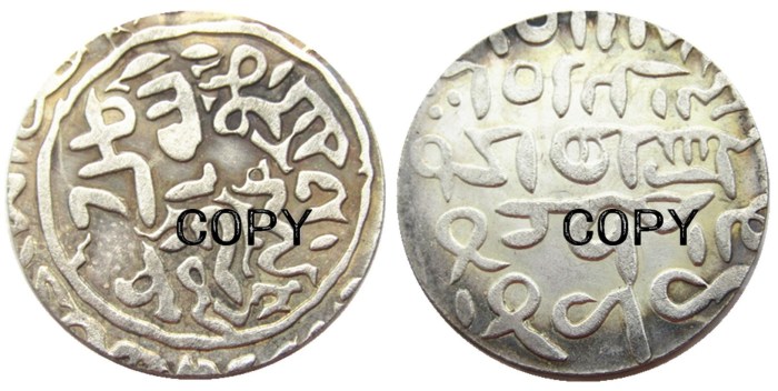 IN(05) Indian Ancient Silver Plated Copy Coins