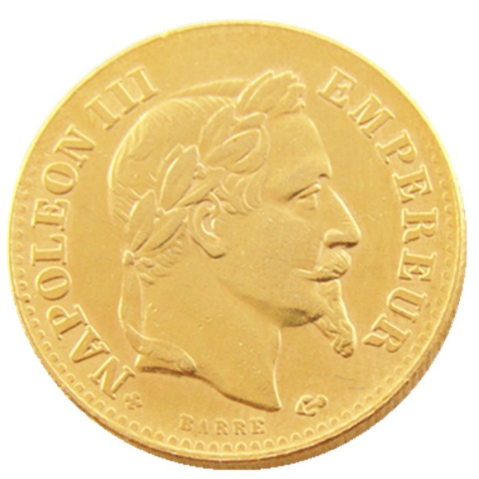 France A Set Of(1861B-1868B) 4pcs 10 Francs Napoleon Gold Plated Copy Coin