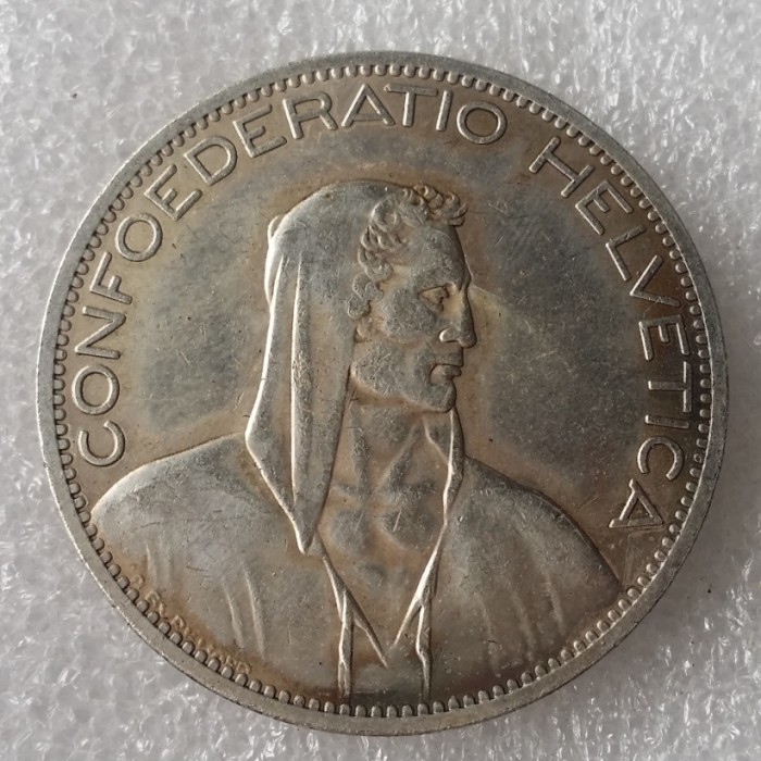 1923 Switzerland (Confederation) 5Francs（5Franken）Copy Coin(37mm)