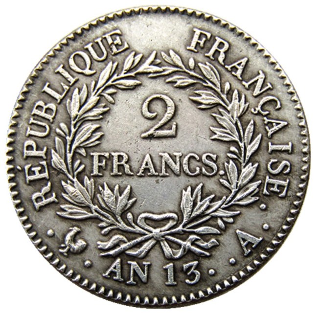 France AN13 A 2Francs Silver Plated Copy Coins