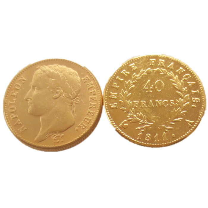 France 40 Francs 1811A Gold Plated Copy Coin