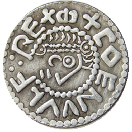 UF(23)United Kingdom Coenwulf 805-810 one Penny Silver Plated Copy COIN