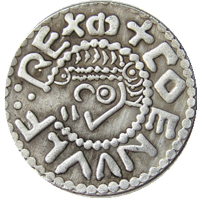 UF(23)United Kingdom Coenwulf 805-810 one Penny Silver Plated Copy COIN