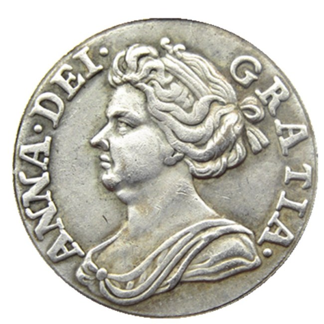 UK Queen Anne 6 Pence 1707/1711 beautiful 301 years old Silver Plated Copy Coin