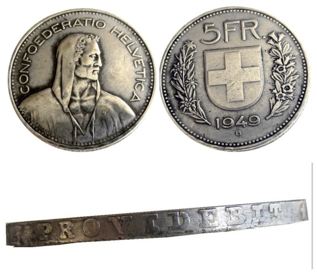 1949 Switzerland (Confederation) 5Francs（5Franken）Copy Coin(31.45mm)