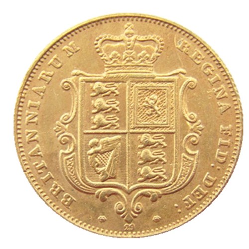 UK 1876-29 Queen Victoria Young Head Gold Coin Very Rare Half Sovereign Die Copy Coins