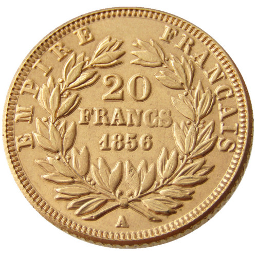 France Napoleon 20 France 1856A Gold Plated Copy Coin
