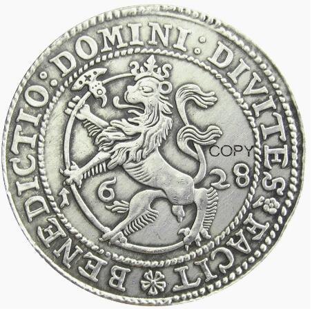 Norway 1628 1 Speciedaler - Christian IV Silver Plated Copy Coins