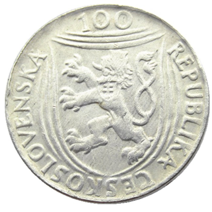 (CR03)Czechoslovakia 100 Korun 1951 Brilliant Uncirculated Silver/Nickel Plated Coin